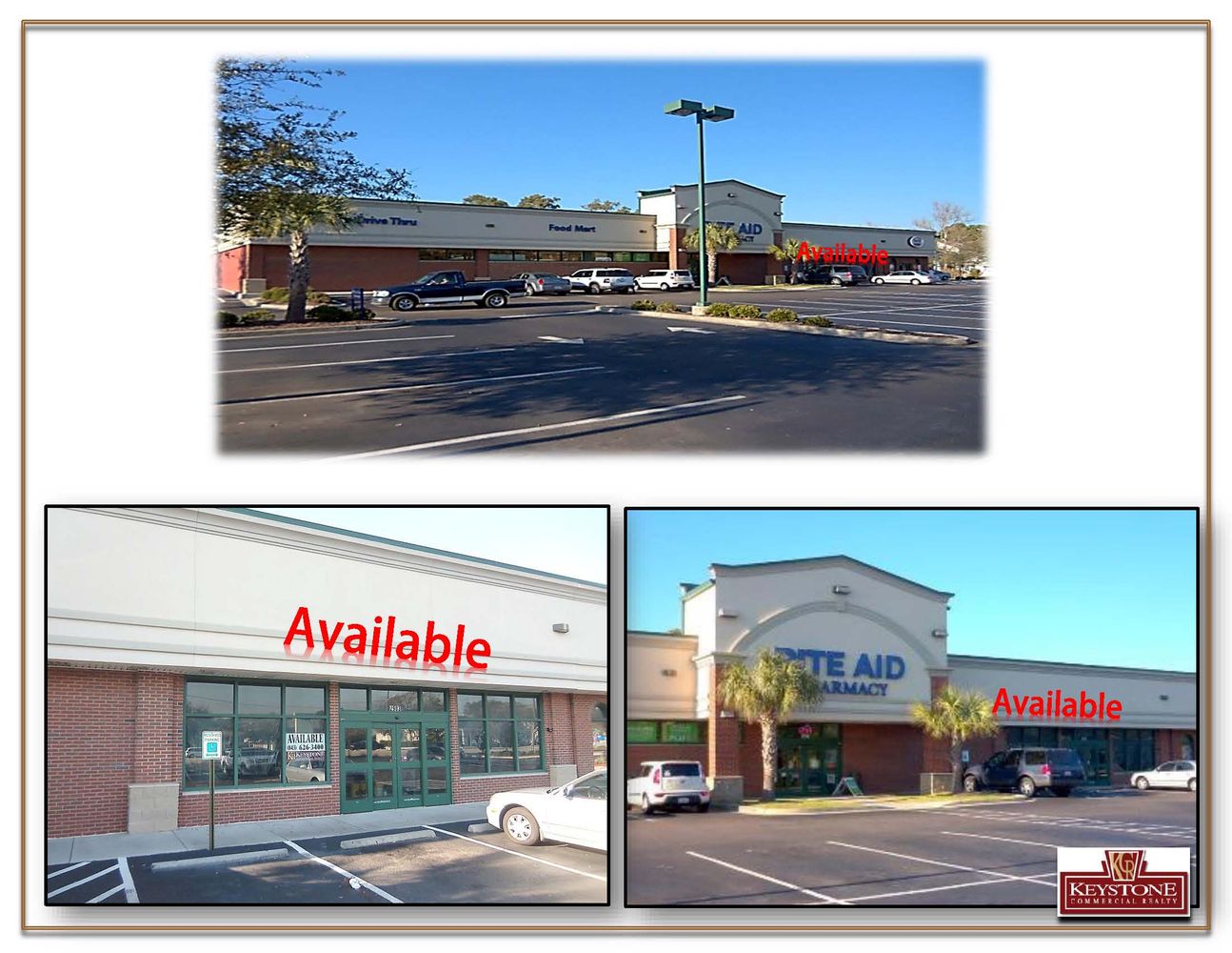 Former Rite Aid Strip Ctr-10,000 Sf-Retail/Office/Warehouse Space Available-Myrtle Beach, SC. : 2903 N Kings Hwy, Myrtle Beach, SC 29577